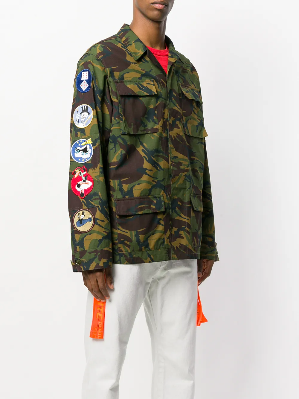 off white camo coat