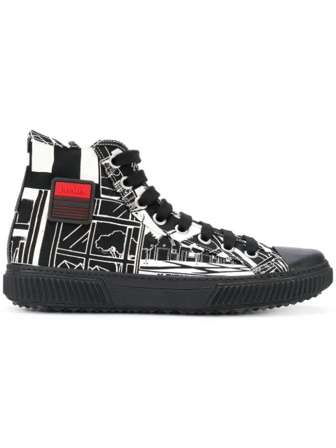 prada canvas high tops