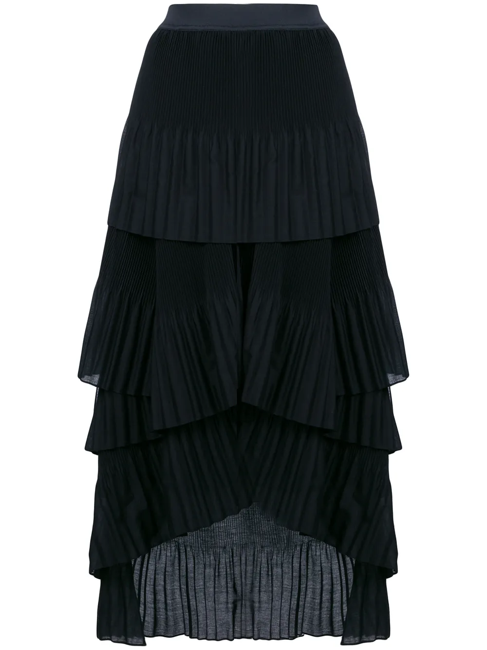 Brunello Cucinelli asymmetrische tierrok Blauw