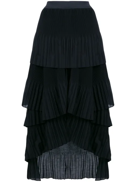 Brunello Cucinelli asymmetric tier skirt