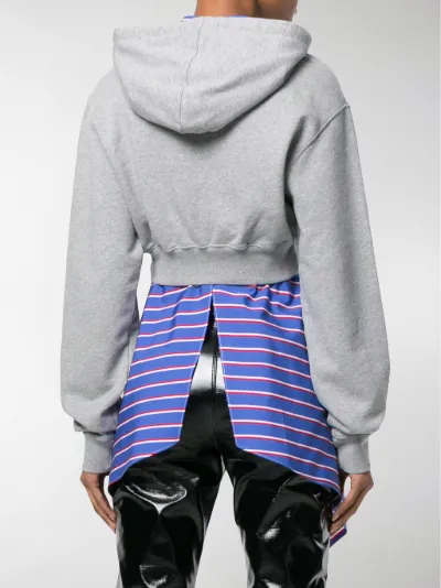 Off-White cropped hoodie grey | MODES