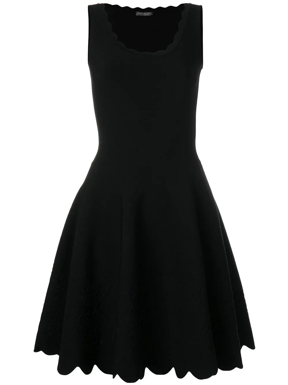Alexander McQueen Kleid mit Wellensaum - Schwarz