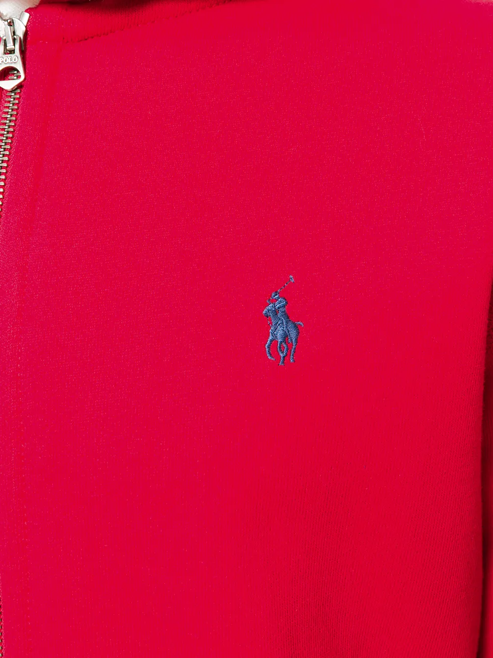 Polo Ralph Lauren logo embroidered hoodie Rood