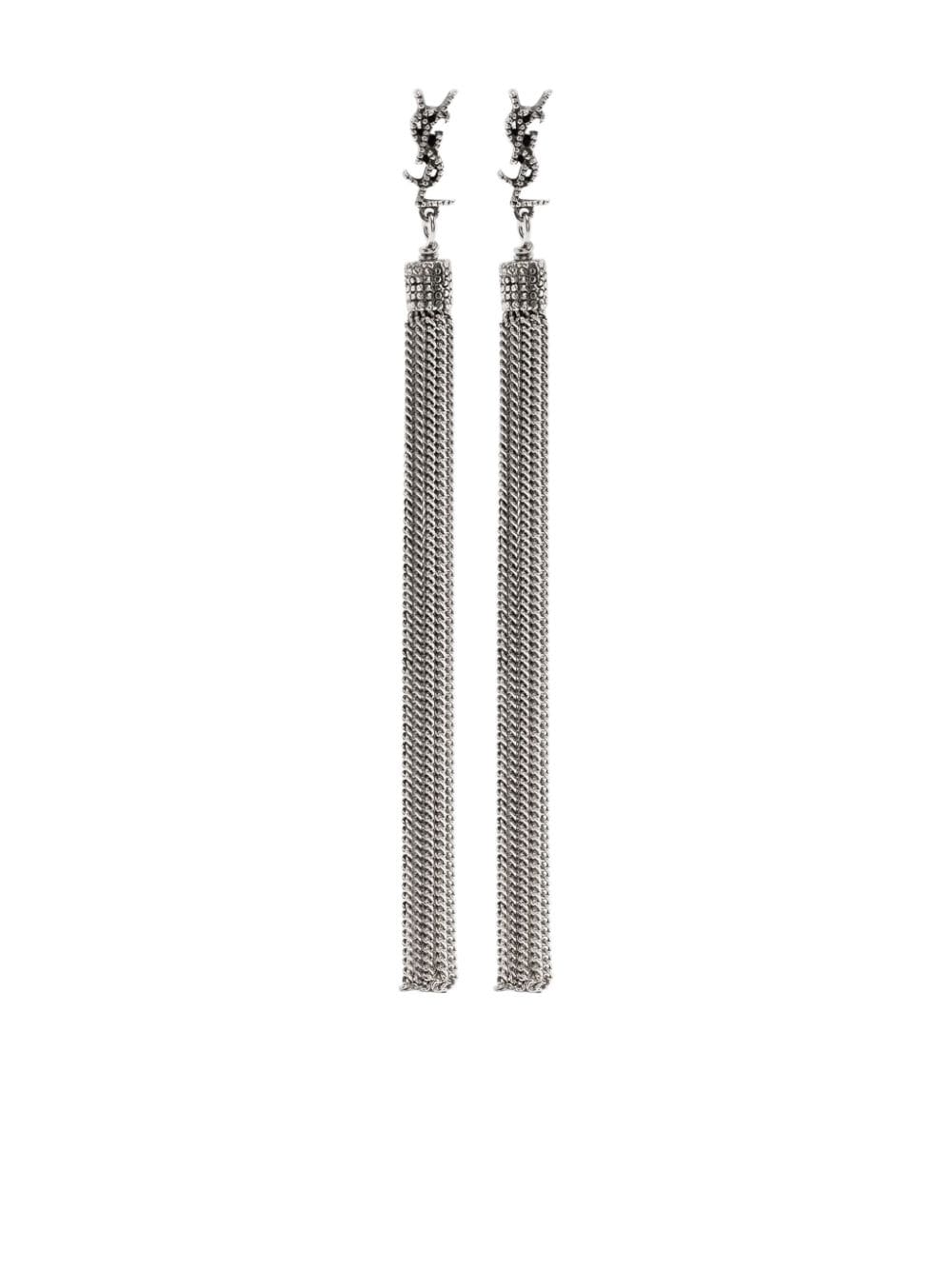 Image 1 of Saint Laurent LouLou tassel drop earrings