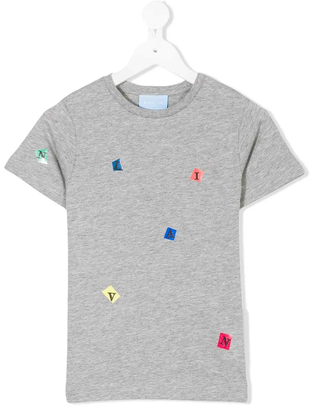 Lanvin Enfant scrabble print T-shirt | Grey | Image 1