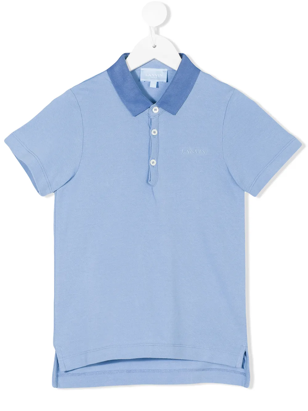 Lanvin Enfant embroidered logo polo shirt | Blue | Image 1