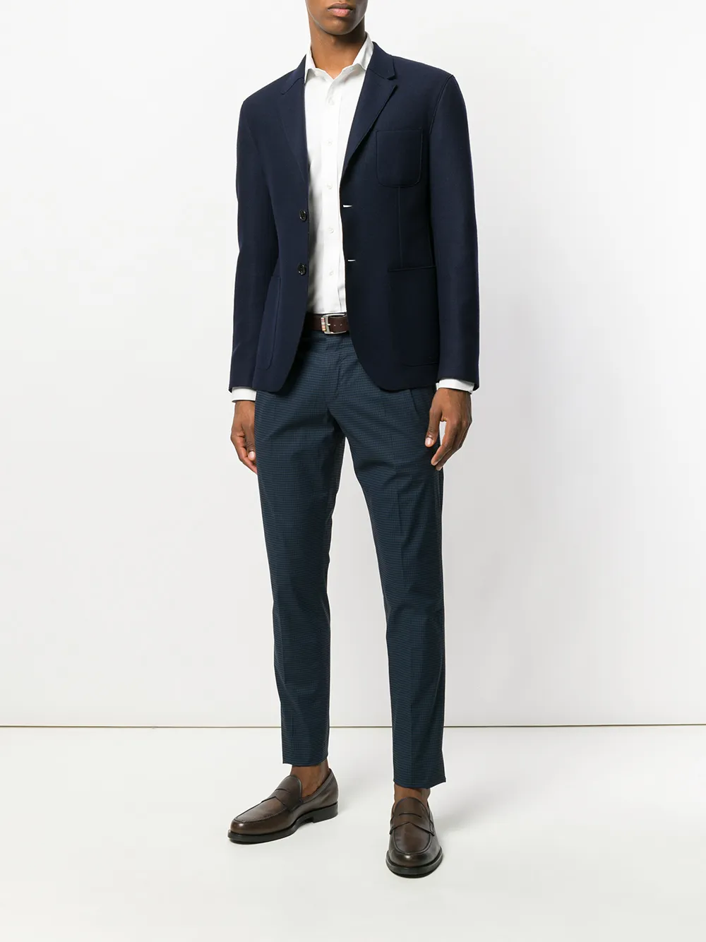 PT Torino patterned preppy trousers - Blauw