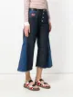 Sonia Rykiel contrast flared cropped jeans