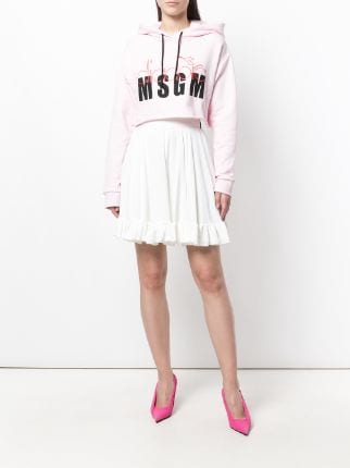 MSGM X Diadora短款连帽衫展示图