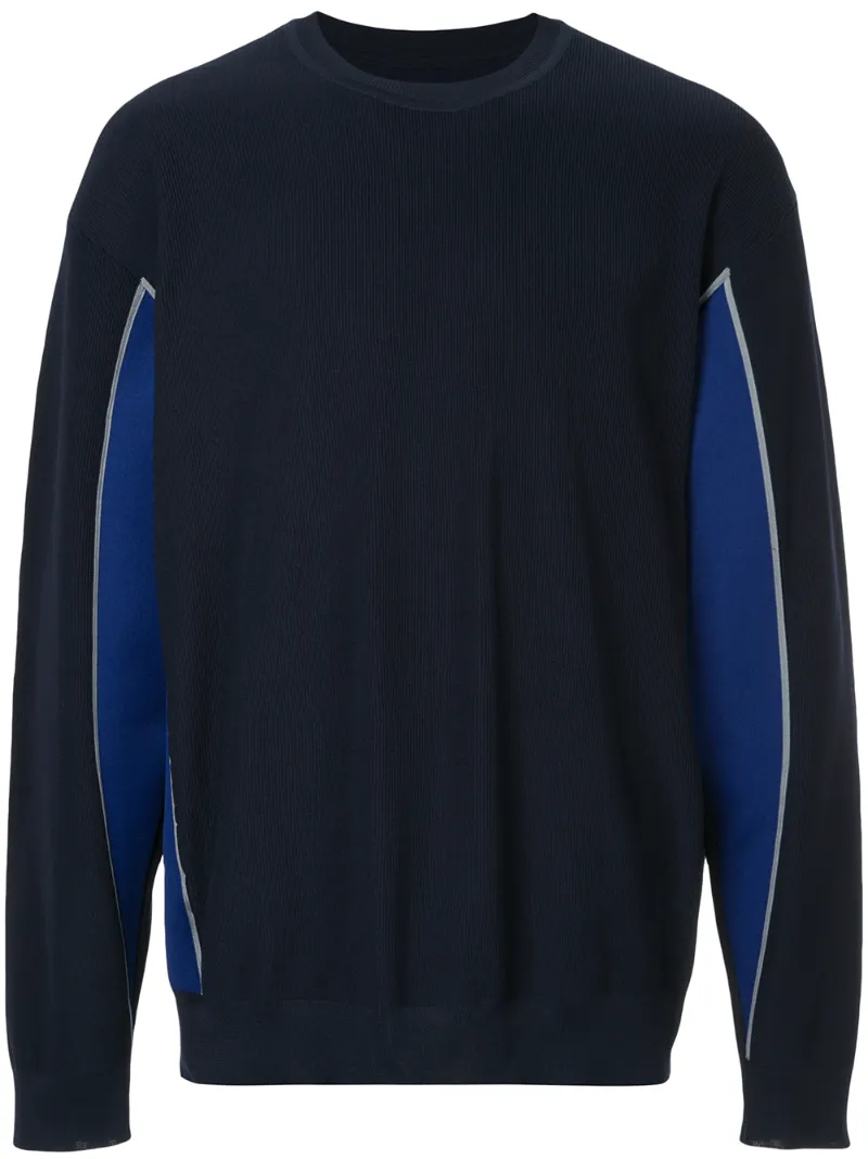 panelled crew-neck jumper  08Sircus