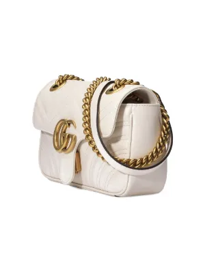 gg marmont matelassé mini bag white