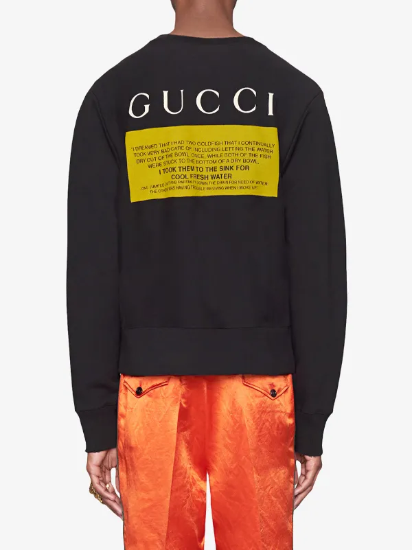 gucci black cat sweater