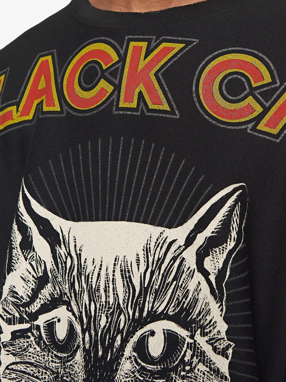 gucci black cat sweater
