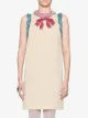 Gucci Stretch viscose dress with velvet trim