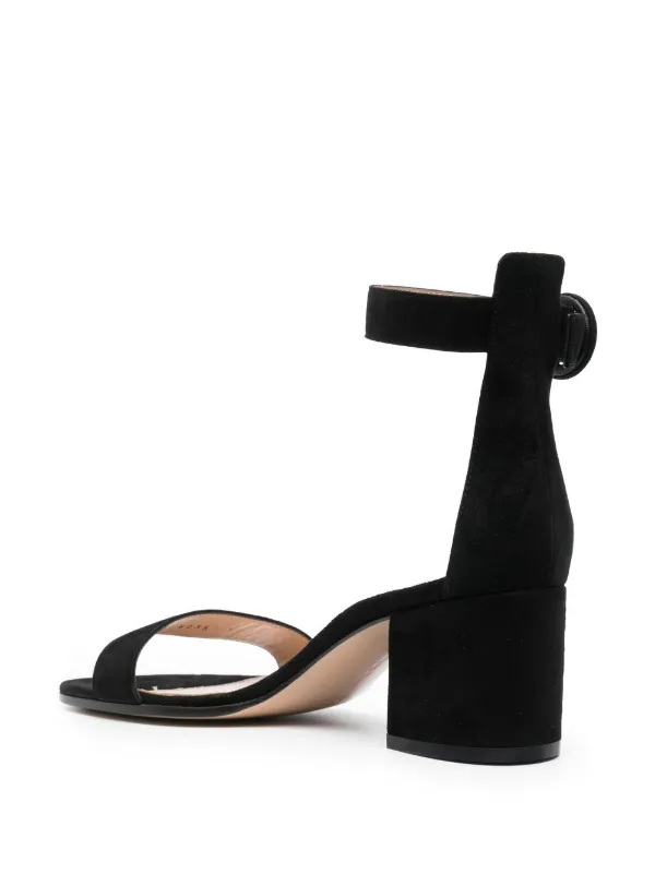 Gianvito Rossi Versilia 60mm Suede Sandals | Black | FARFETCH