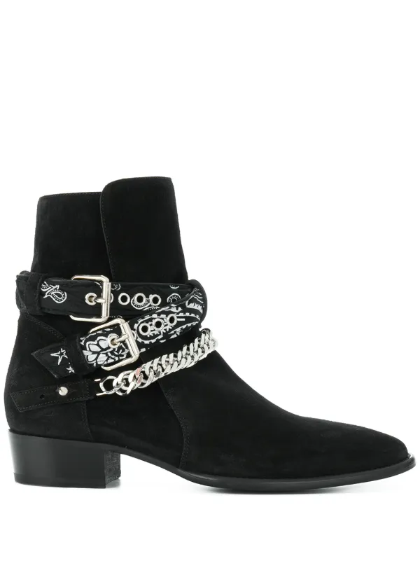 Amiri Bandana Buckle Boots Aw20 Farfetch Com