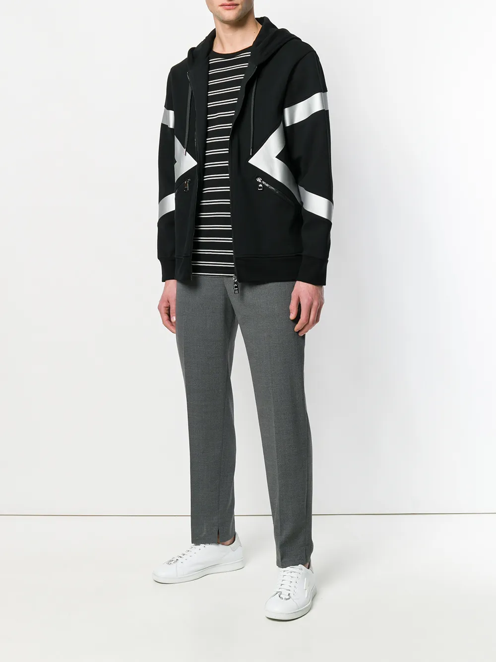  Neil Barrett 'modernist' Kapuzenjacke   Schwarz 