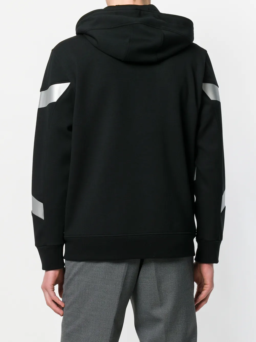 Neil Barrett jas met capuchon Zwart