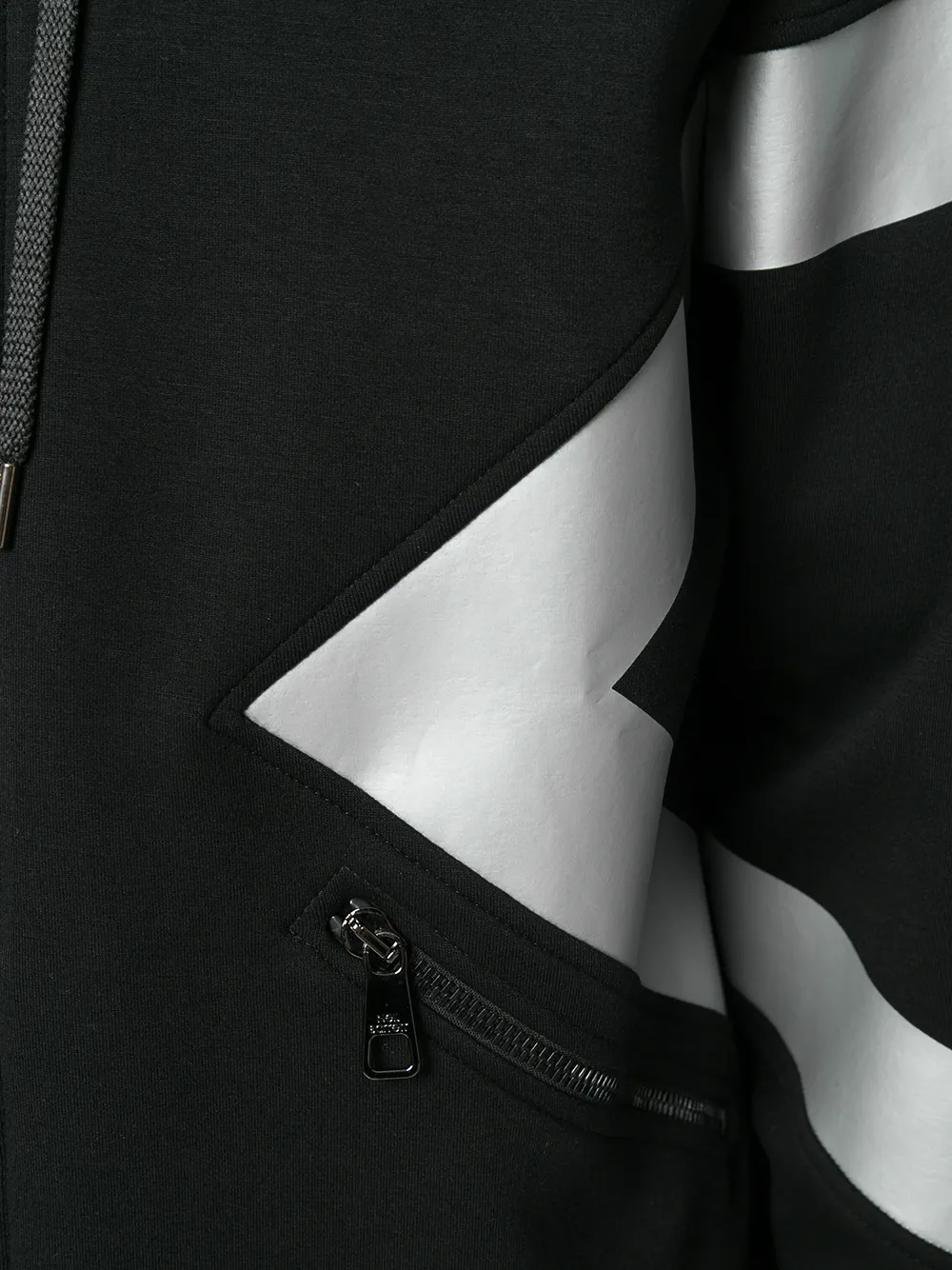 Neil Barrett jas met capuchon Zwart