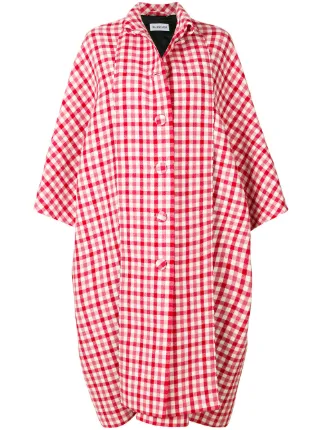 balenciaga check coat