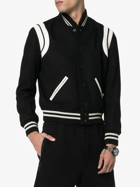 Shop Saint Laurent Teddy Bomber Jacket With Express Delivery Farfetch