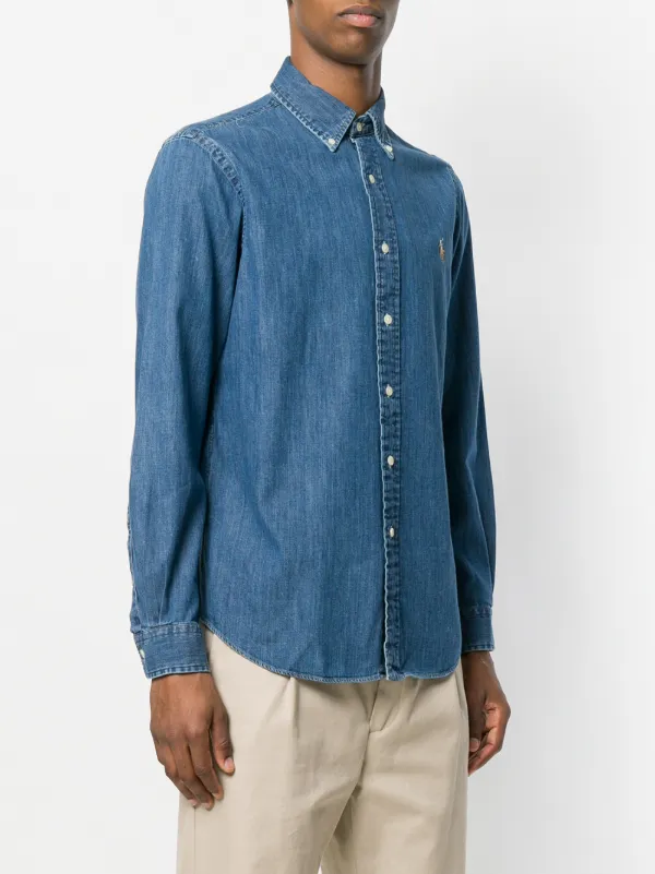 【週末値下げ】POLO RALPH LAUREN DENIM BD SHIRT Polo Ralph Lauren Polo Pony Shirt | Blue | FARFETCH
