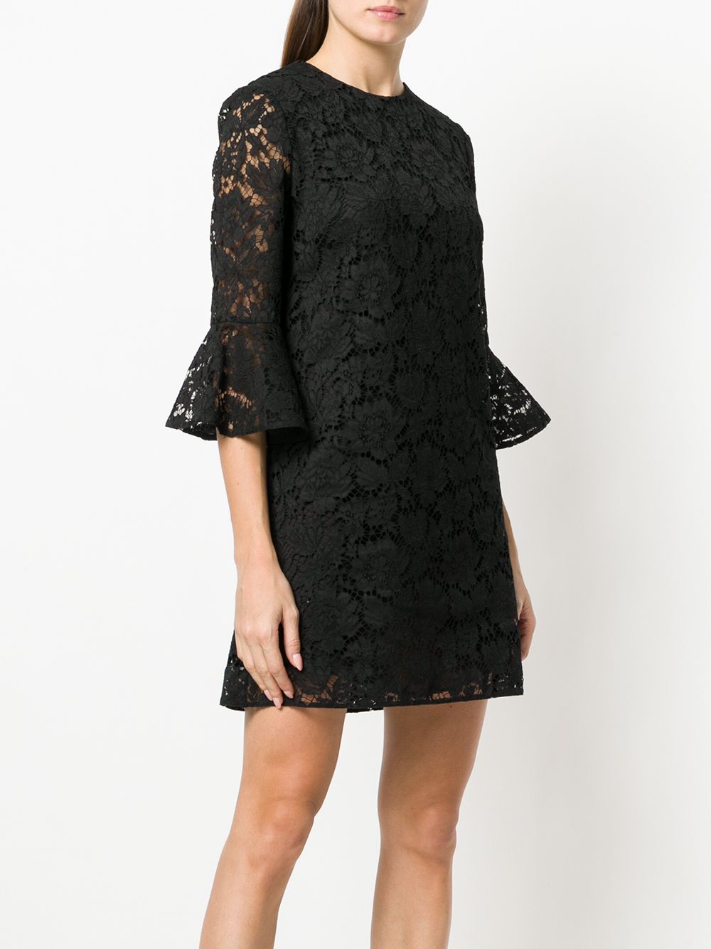 Shop black Valentino Heavy Lace dress with Express Delivery - Farfetch