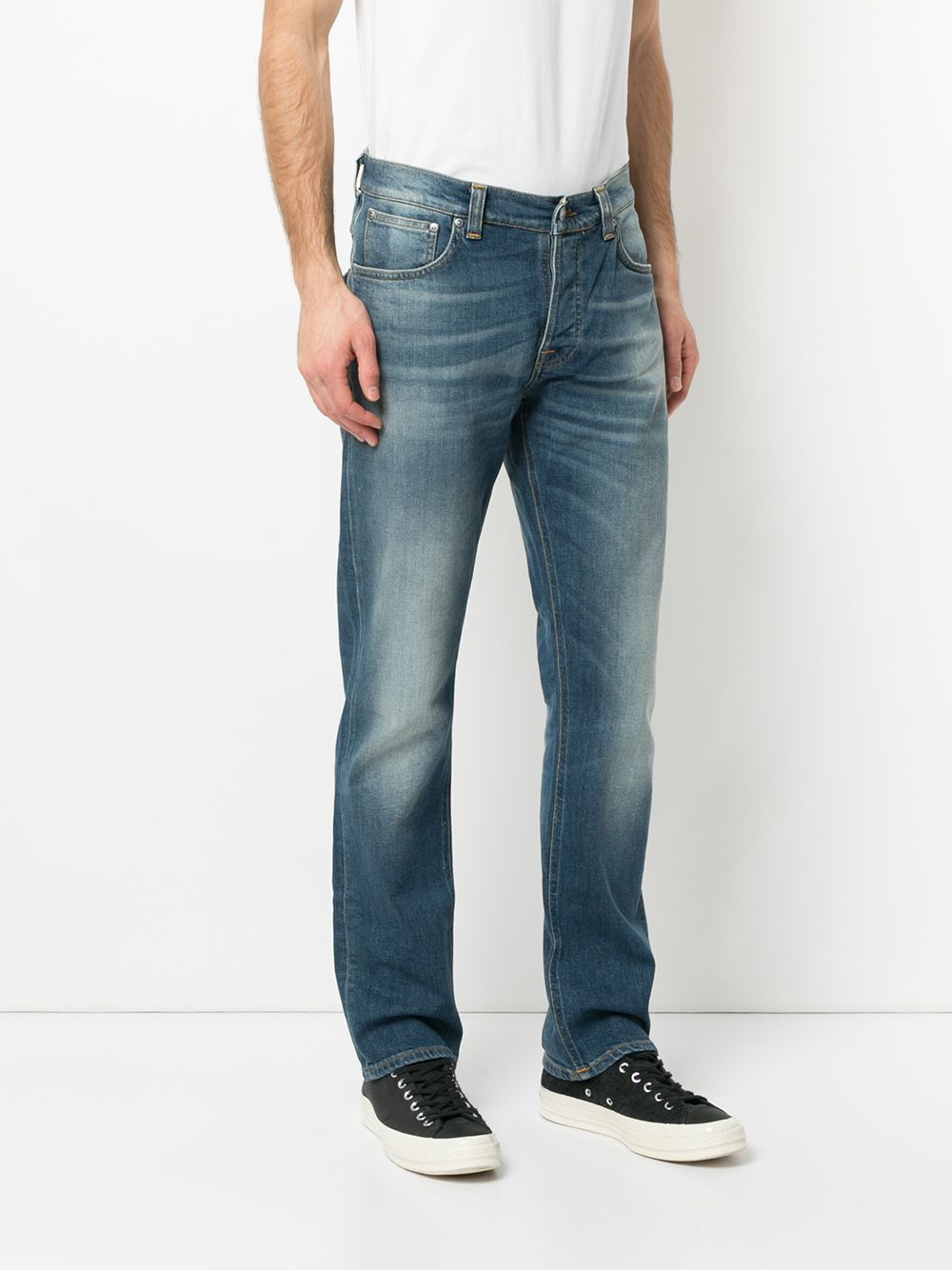 фото Nudie jeans co прямые джинсы с эффектом потертости