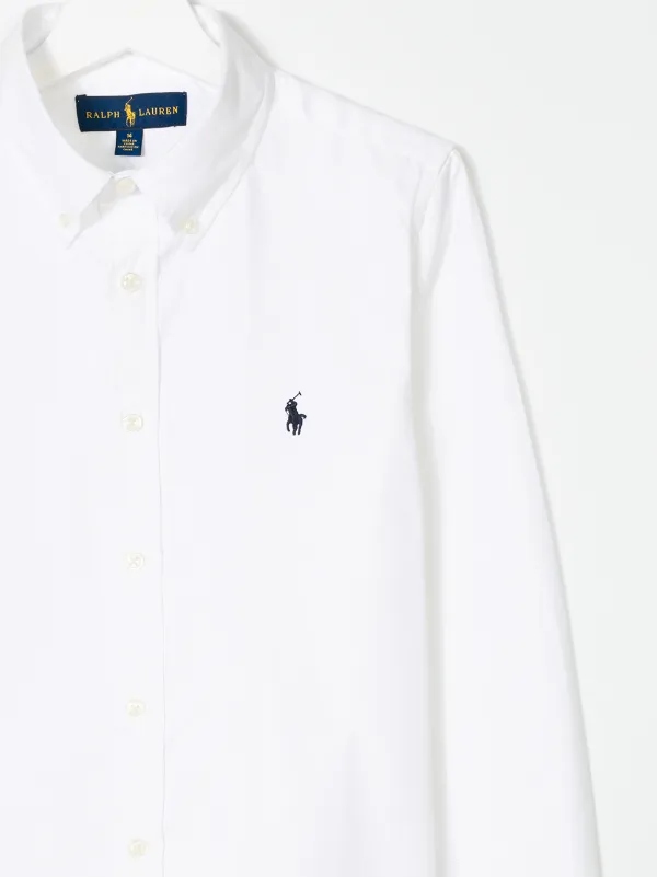 white polo button down shirt