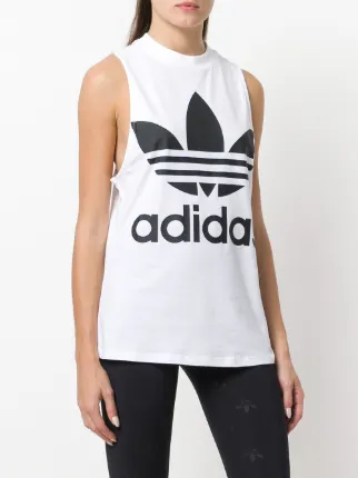 Image result for adidas black and white trefoil tank