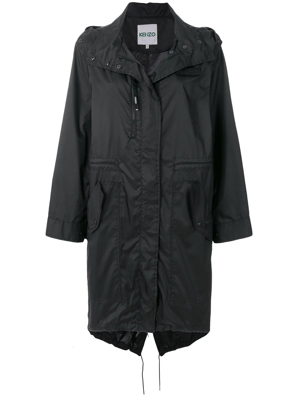 Kenzo hooded raincoat - Nero