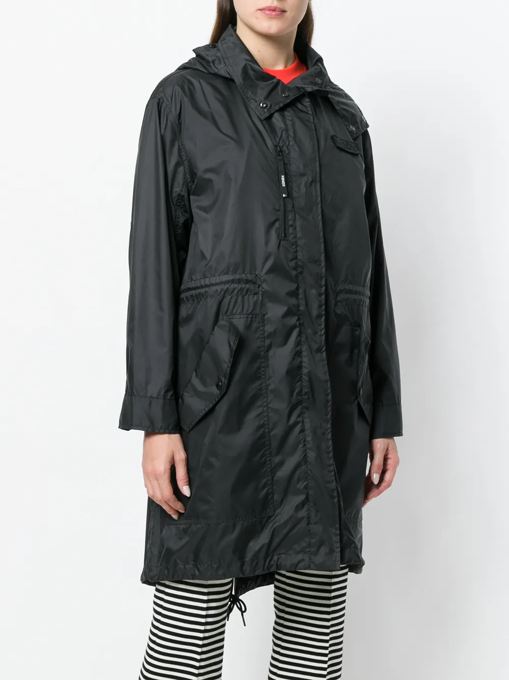  Kenzo Regenmantel Mit Kapuze   Schwarz 