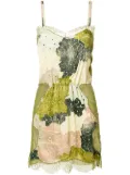 Off-White lace short dress - Green
