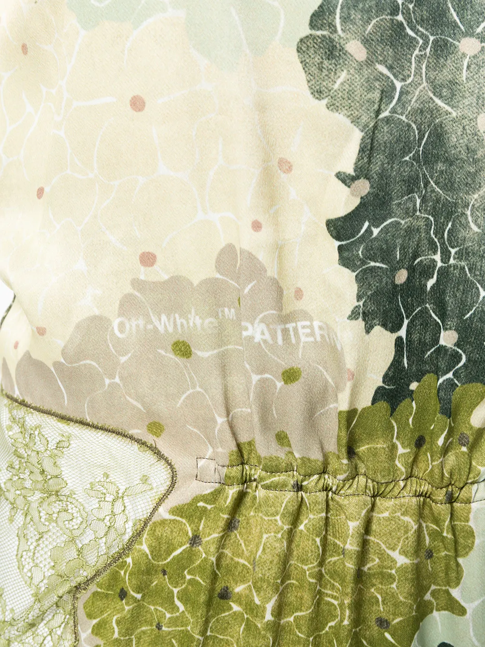 Off-White lace short dress Groen