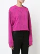 The Elder Statesman printed raw cropped sweatshirt