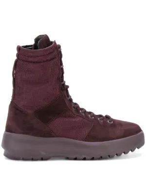 Yeezy. suede panel military boots