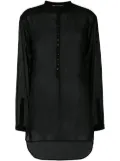 Saint Laurent sheer long-sleeve shirt - Black