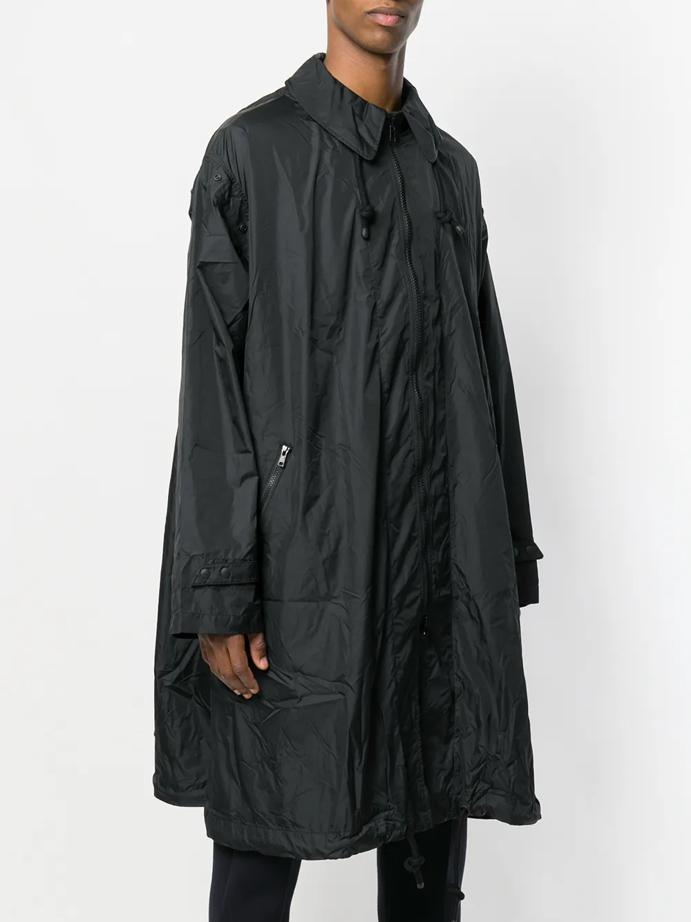  Y 3 Langer Windbreaker   Schwarz 
