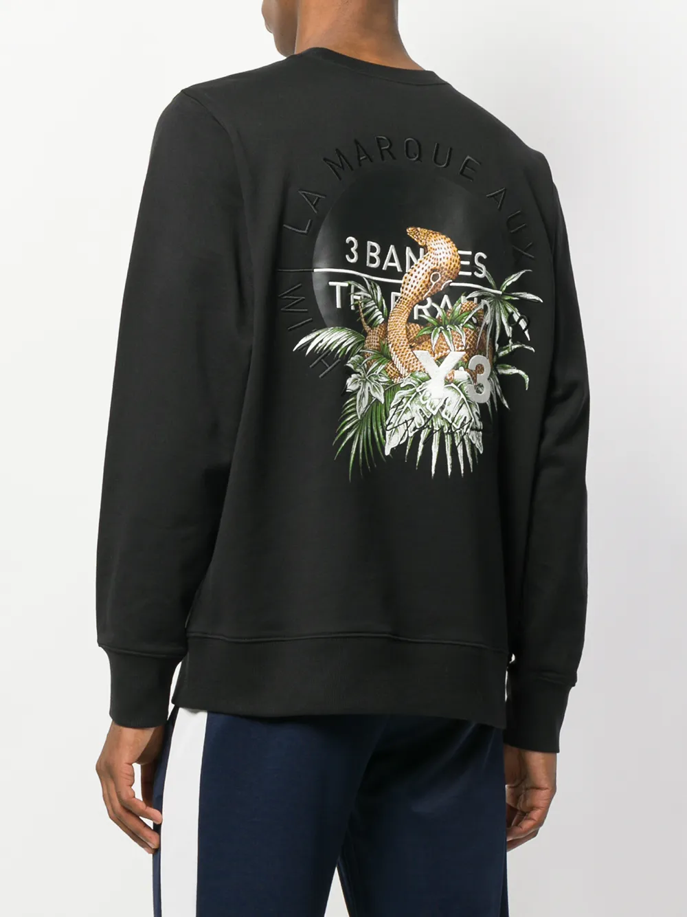 Y-3 casual sweater met print Zwart