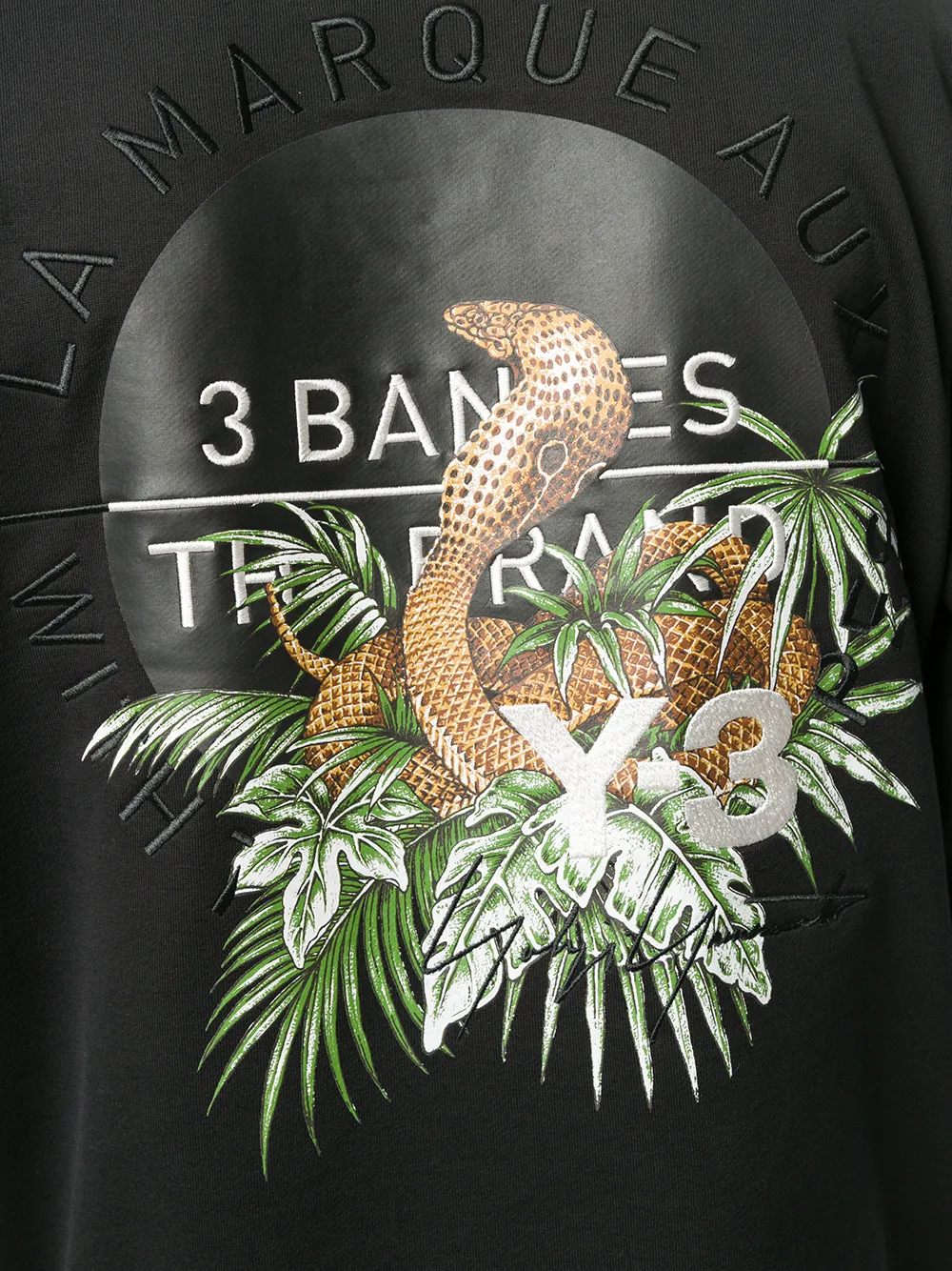Y-3 casual sweater met print Zwart