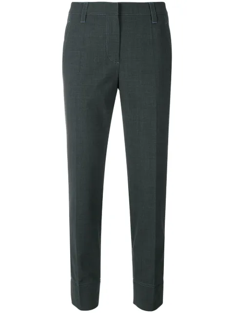 Brunello Cucinelli contrast-stitching trousers
