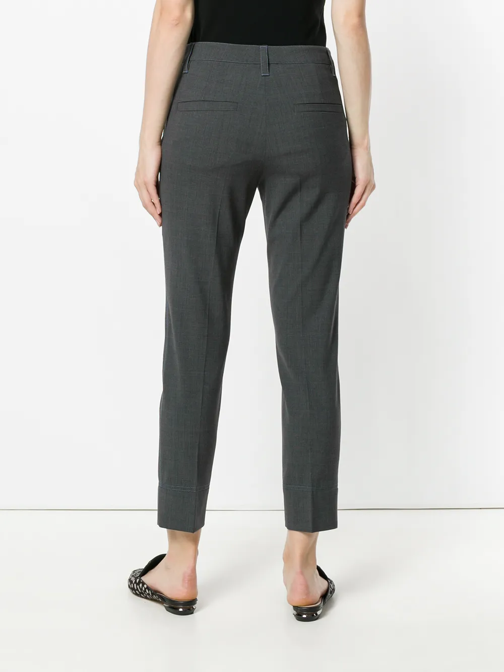 Brunello Cucinelli Broek met contrasterend stiksel Grijs