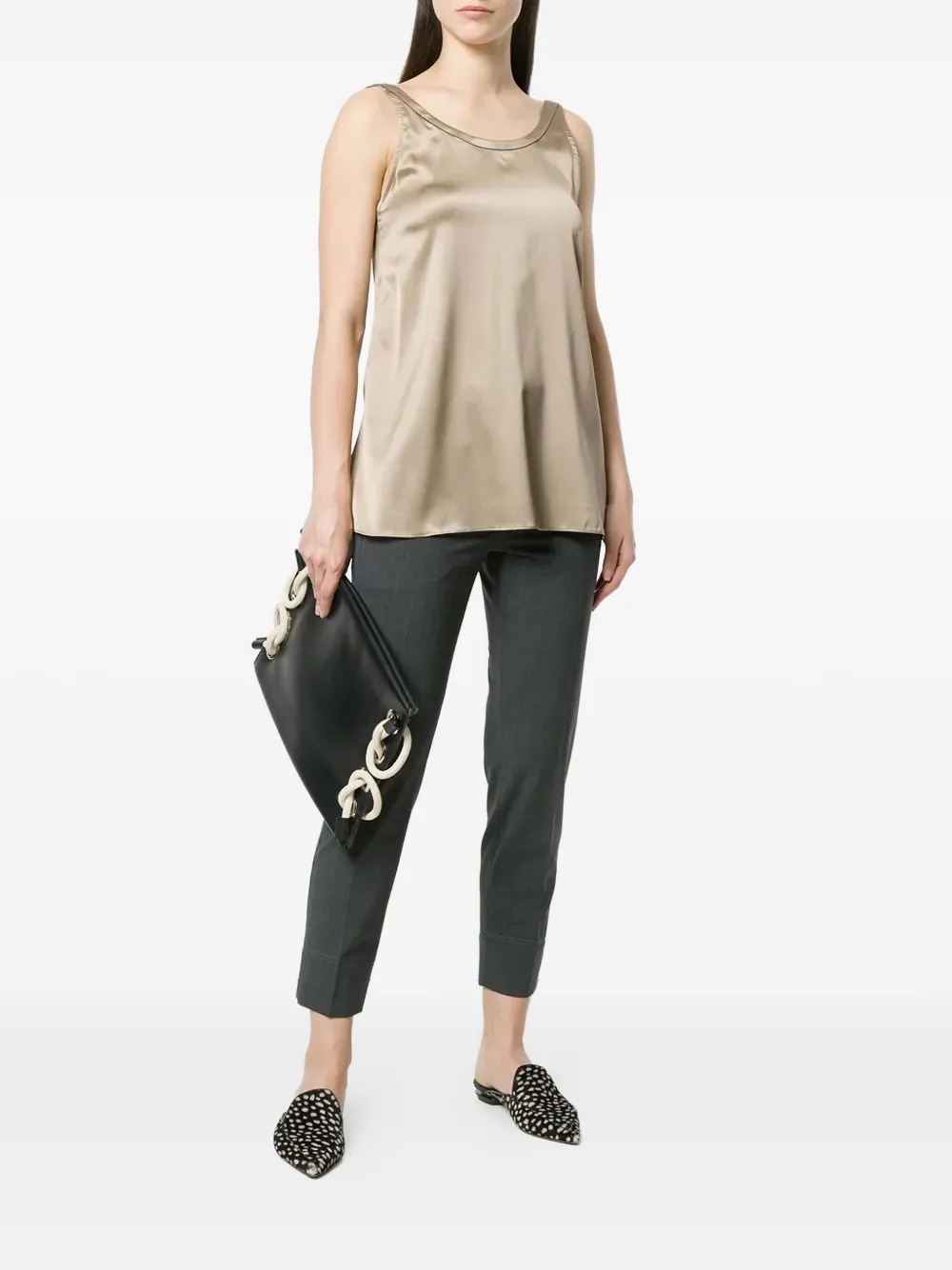 Brunello Cucinelli contrast-stitching trousers | Cropped Pants | Image 2