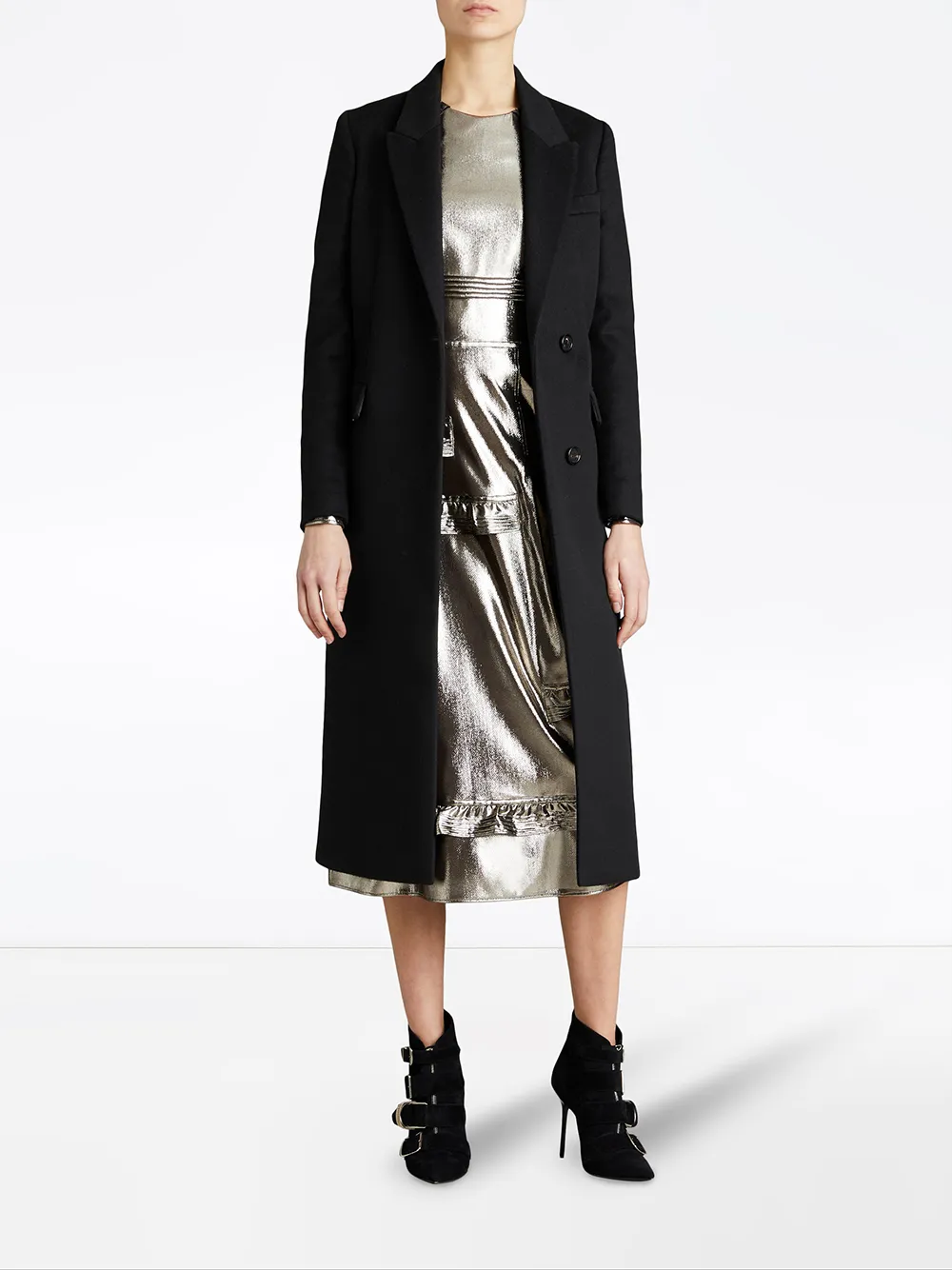 abrigo negro burberry