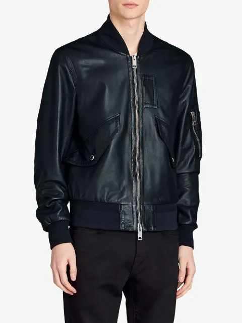 burberry leather bomber jacket