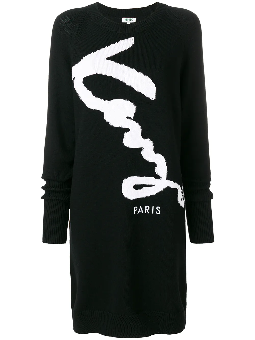 Kenzo Maglione con intarsio - Nero