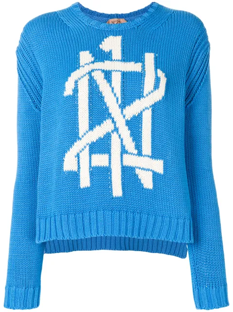 logo图案针织毛衣