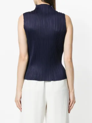 pleats please by issey miyake high neck pleated top