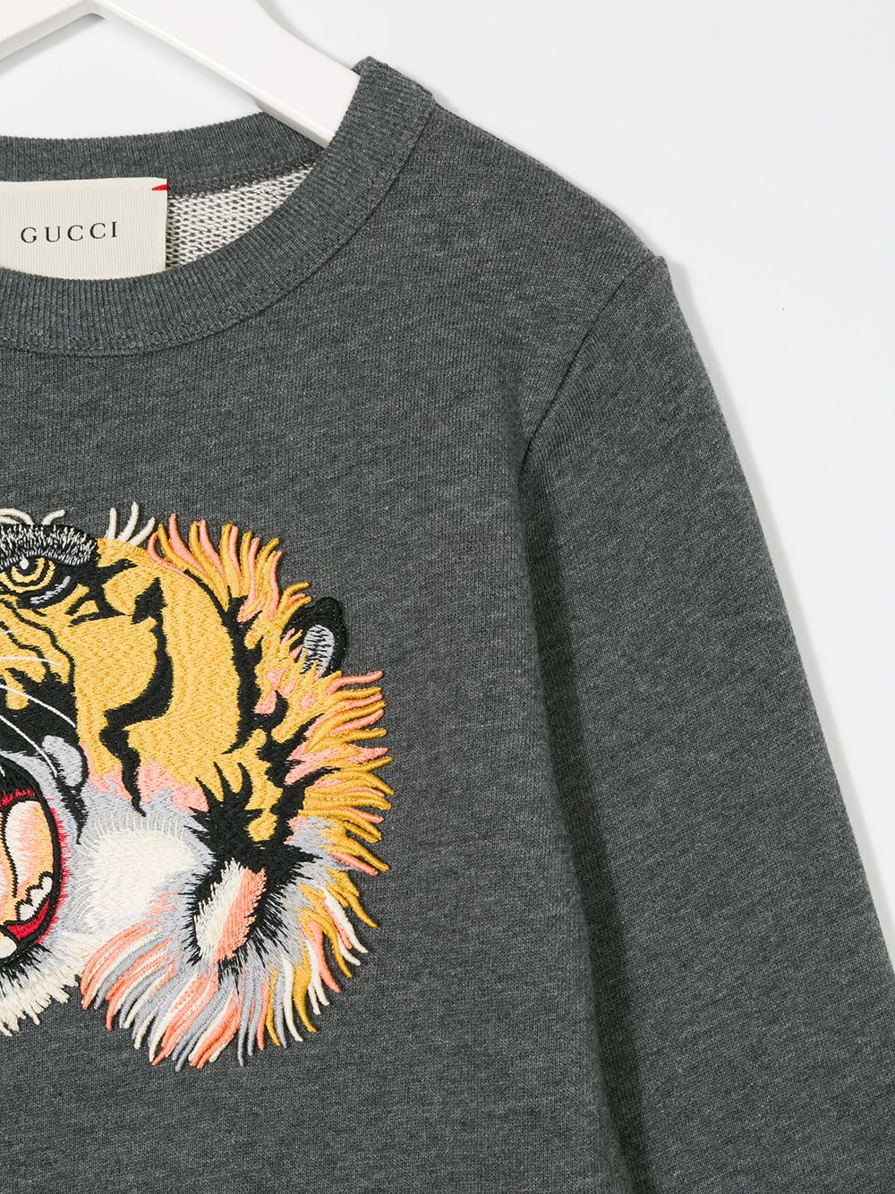 фото Gucci kids толстовка с аппликацией тигра