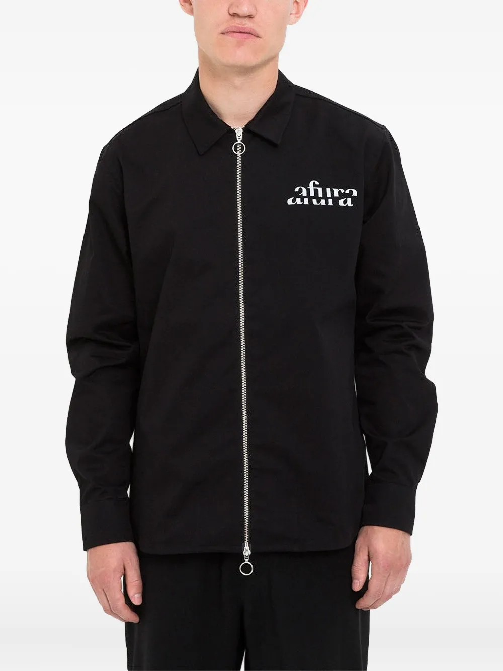 Soulland zipped logo-print jacket | Black | Image 1
